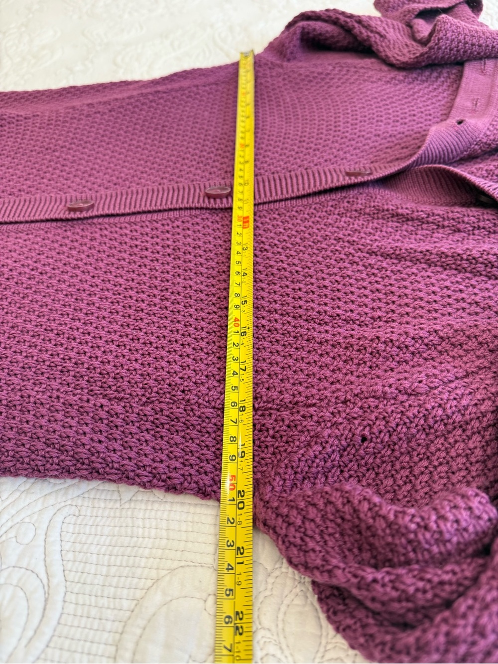 Patagonia Textured 100% Merino Wool Mulberry Long Button Down  Cardigan Sz XL - Picture 5 of 8